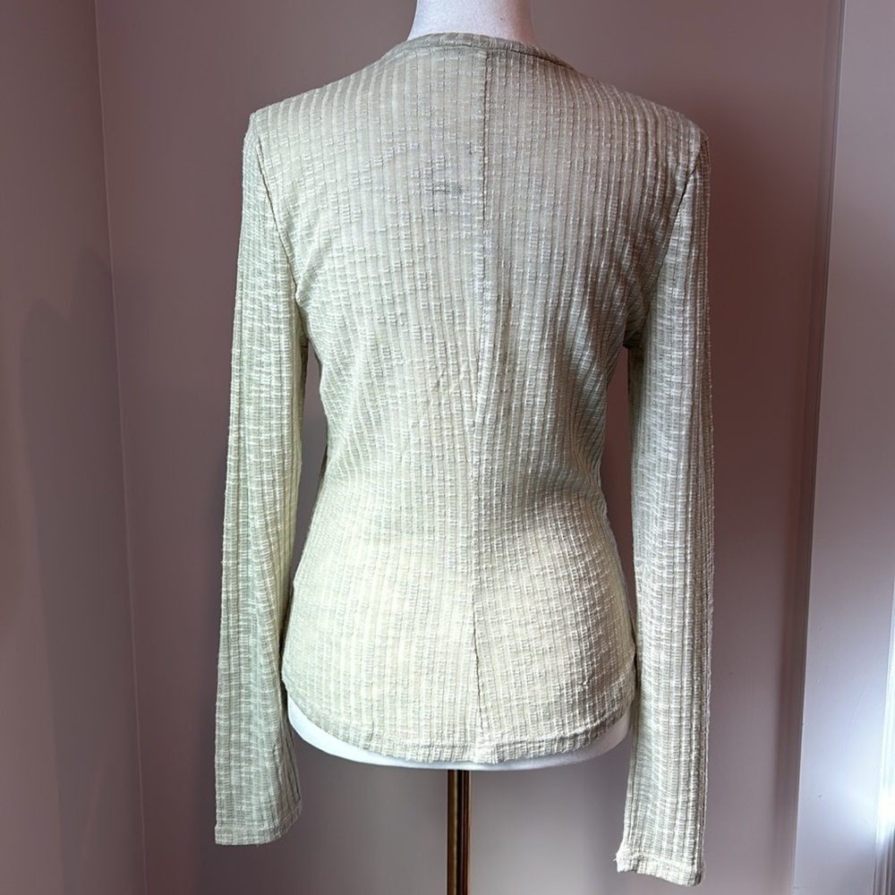 NWT Intimately Free People Aura Layering Top Semi Sheer Long Sleeve Small - Picture 8 of 12